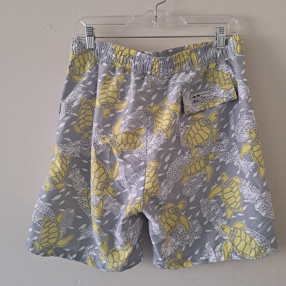 U.S. Surf Club Gray, Yellow & White Swim Trunk - M - Picture 2 of 8